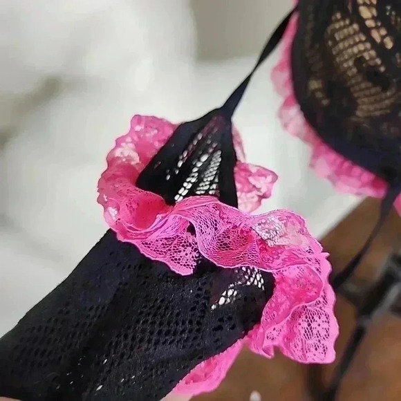 SEXY Stretchy one piece goth princess core all lace body suit. Size Xl - Picture 10 of 13